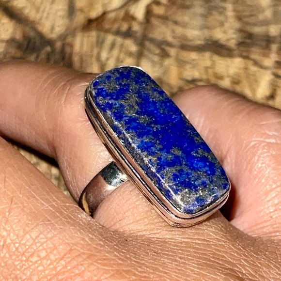 Lapis Lazuli Ring Size 8 1/2 - Picture 5 of 8
